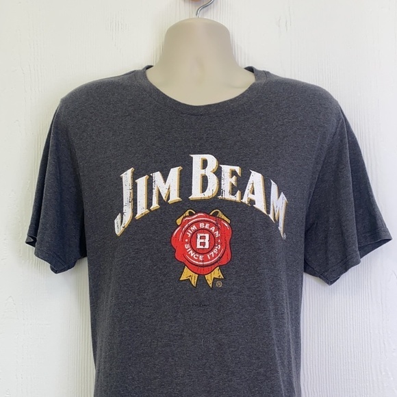 Jim Beam - Vintage Jim Beam Gray Shirt With Jim Beam Logo Size XL - Picture 3 of 8